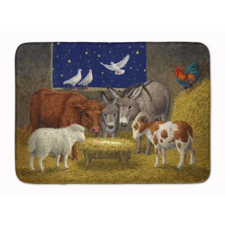 Jensendistributionservices Animals Crib Nativity Christmas Scene Machine Washable Memory Foam Mat MI2550531